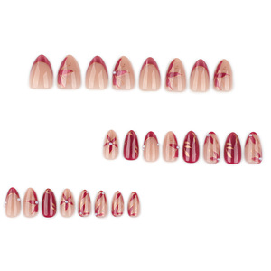 <span class=keywords><strong>Uñas</strong></span> Postizas de Alta Calidad <span class=keywords><strong>Estilo</strong></span> <span class=keywords><strong>Coreano</strong></span>, Color Vino Tinto, Cobertura Total, Diseño Ojo de Gato, Punta Francesa, Forma Almendrada Corta, para Dedos, Venta al Por Mayor - Product Image 5
