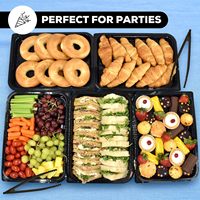 Aangepaste Supermarkt Plastic Vlees Groente Fruit Salade Snack Brood Fruit Cake Dessert Sushi Sandwich Lade