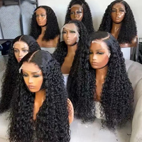 Perruques Lace Front Yaki Kinky Straight pas chères, fournisseurs de cheveux humains vietnamiens bruts, perruques naturelles sans colle 13x4 HD Lace Frontal Afro Curly