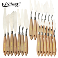 Ensemble professionnel de couteaux à palette en acier inoxydable, formes variées, pour peinture à l'huile et acrylique, mélange de textures, grattoirs, 20 pièces