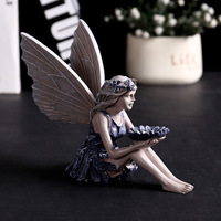 Figurines de fées miniatures en résine bon marché, peintes à la main, pour la décoration artistique de jardin, patio, extérieur, aménagement paysager, pelouse