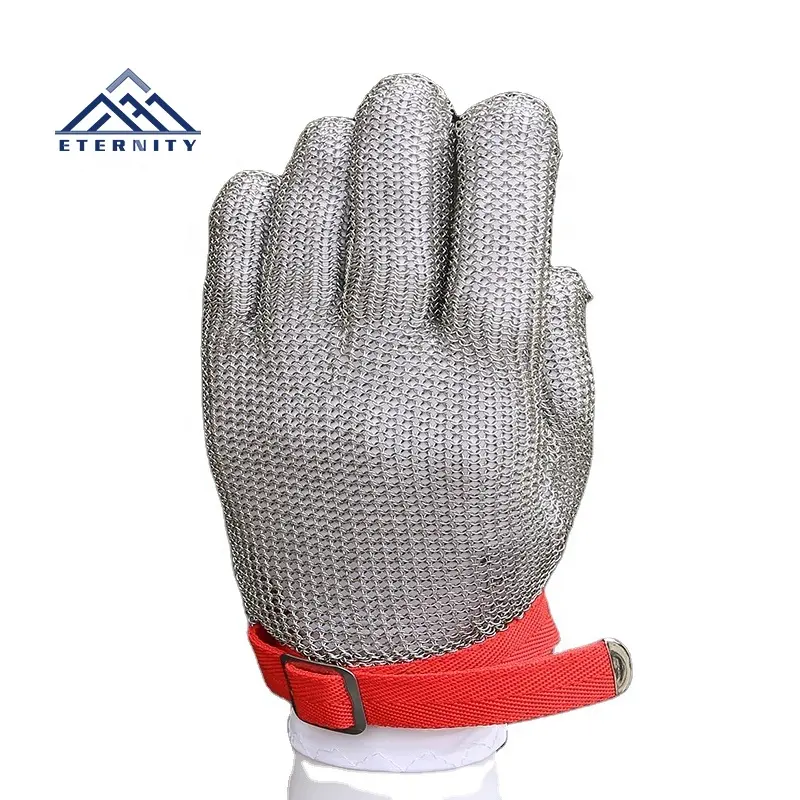 Butcher cut hand protected safety security steel metal Mesh Gloves