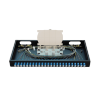 Untuk Kotak Terminal Drawer FC 24-Core SC UPC 1U 19'' Rak Geser 24 Port Peralatan ODF Serat Optik Kapasitas Tinggi