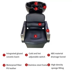 Backwash Unit, Salon Furniture, Barber Shop Shampoo Chair, Lay Down Shampoo Bed - Product Image 5