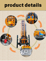 Foreuse compacte sur chenilles pour puits d'eau, 300 m, moteur diesel 65 kW, capacité de levage 10T pour roches dures