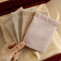 Pochette à bijoux personnalisée en microfibre avec logo, emballage de luxe recyclable en velours avec rabat pour petits colliers, boucles d'oreilles, bagues - Or
