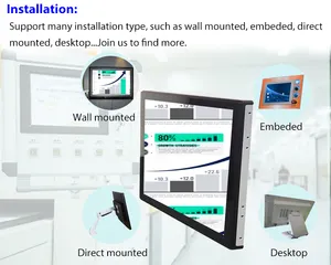 OEM ODM étanche pour kiosque ATM 21.5 15 19 17 4k cadre ouvert pouces Portable écran tactile moniteurs industriel Lcd moniteur