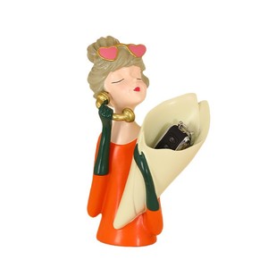 Ornement de vase pour fille, bouquet nordique, résine époxy, salon, table à manger, véranda, meuble TV, décoration d'arrangement floral pour la maison - Product Image 5