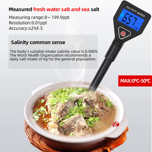 एक्वेरियम पूल समुद्री जल गुणवत्ता माप के लिए उच्च सटीकता के साथ डिजिटल पोर्टेबल लवणता पीएच मीटर पेन टेस्टर - Product Image 5