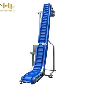Système de Convoyeur Incliné à Bande en PVC de Qualité Alimentaire Personnalisé / Élévateur à Godets à Bande Cannelée pour la Transformation Alimentaire / Machine de Levage en SUS304 - Product Image 6