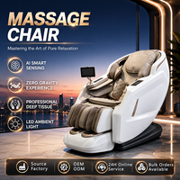Fauteuil de massage électrique intelligent 4D AI de luxe à gravité zéro, massage complet du corps, technologie d'inclinaison automatique, pétrissage des mollets