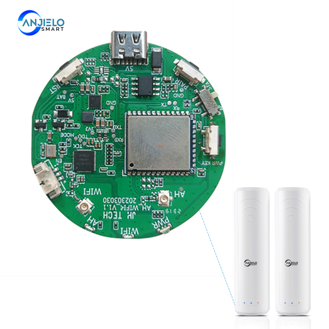 Anjielo Smart WiFi HaLow Long-distance High-Speed Bridge Kit Through-Wall Transmission Module PCB Dual-Band Power Amplification