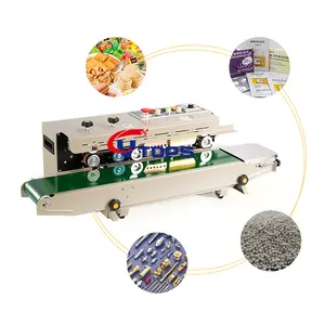 VTOPS Manufacturers Aluminum Foil Bag Solid-Ink Coding Dry Ink Continuous Band Sealer Machine