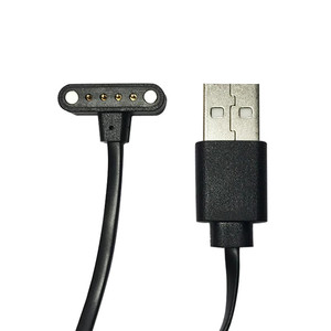 4 Pin 9Mm Phổ T-Hình Dạng Thông Minh Đồng Hồ Vòng Đeo Tay Tinh Khiết Dữ Liệu Từ Tính Sạc Cáp Bện Hỗ Trợ Dm98 Lemx10/Dm20 USB - Product Image 6