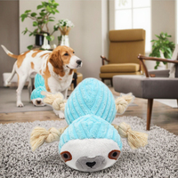 Jouets en corde pour chiens pour les occuper, jouets à mâcher couineurs en peluche en forme de bradypode, jouets interactifs pour chiots agressifs pour l'entraînement