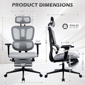 Premium Ergonomic Gaming <b>Office</b> <b>Chair</b> <b>Reclining</b> Computer Mesh Work Task Swivel Revolving <b>Office</b> Aluminum Executive Gaming <b>Chair</b> - Product Image 4