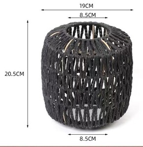 Lampadario con <span class=keywords><strong>paralume</strong></span> da camera da letto con tessuto creativo in <span class=keywords><strong>corda</strong></span> di carta intrecciata a mano - Product Image 4