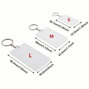 Thermal Transfer Acrylic Keychain Blanks-Recyclable Simple Design Single-Sided DIY <b>Key</b> <b>Rings</b> for <b>Custom</b> Logo Promotional Gifts - Product Image 4