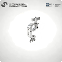 Abrazaderas plegables de aluminio TUV para luces de escenario, gancho estrecho de ojo lateral giratorio, abrazadera de armazón de iluminación de escenario global