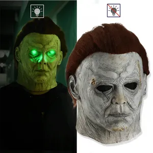 Masque d'horreur en Latex Halloween, décoration de fête, Myers Killer, Masque d'horreur en Silicone pour adulte