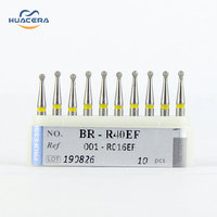 Fraises orthodontiques de haute qualité BR-46EF les consommables de fraises diamantées dentaires de sécurité avancée mèches de routeur à pointe de carbure par Huacera