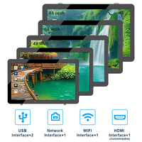 Pantalla LCD Táctil Digital de 43 Pulgadas para Exteriores, Resistente al Agua IP65, Señalización Digital Montada en Pared, Gráficos Animados, Publicidad Interactiva