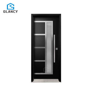 ประตูโค้งกระจกเดี่ยวสไตล์โมเดิร์นแบบฝรั่งเศส ได้รับการรับรองมาตรฐาน CE  สีดำเคลือบผง  ผิวเรียบ  ฉนวนกันความร้อน  กันน้ำ  สำหรับภายใน - Product Image 5