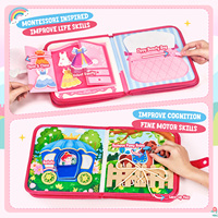 Joycat Nouveau Design Montessori Livre Sensoriel en Feutre Monde Sous-Marin, Livre d'Activités en Tissu Doux pour Tout-Petits, Tableau d'Activités en Feutre pour le Développement des Compétences de Base