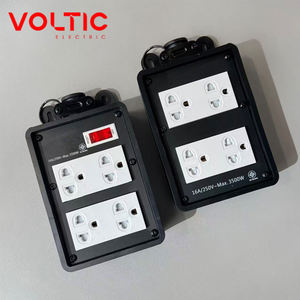 <span class=keywords><strong>Prise</strong></span> de multiprise de sécurité à 3 broches avec 2 prises <span class=keywords><strong>Prise</strong></span> de table noire pour usage industriel pour les normes CN Afrique du Sud EU US - Product Image 2