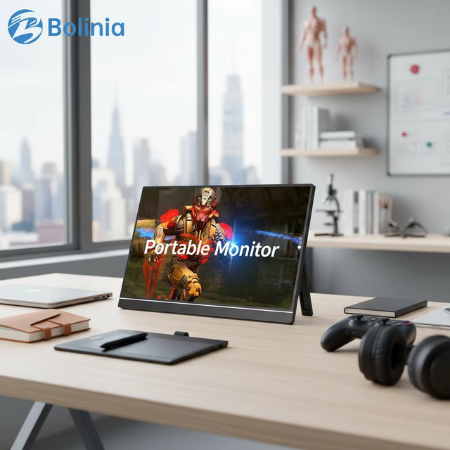 For  Black 1080P 144Hz 66% NTSC 15.6-Inch IPS LCD Game Screen Laptop Portable Monitor HDR Anti-Blue Light Built-in Speaker