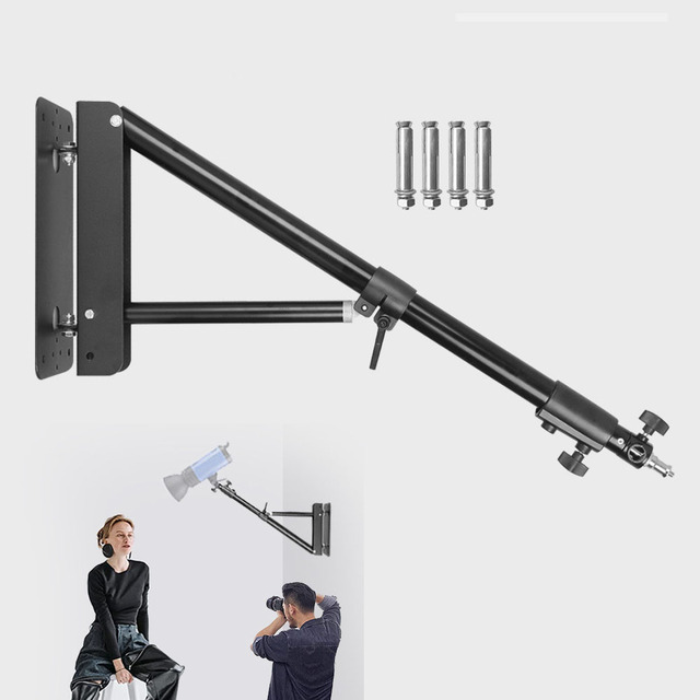 Jingying Photography Studio Flash Lighting Retractable 100-180CM Wall Bracket