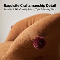 Fauteuil pivotant créatif, fauteuil simple en tissu doux, fauteuil décoratif mignon avec pompons pour salon, chambre, hôtel