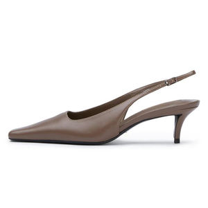 Sandales à <span class=keywords><strong>petit</strong></span> bout carré pour femmes Robe sexy Patent Stiletto Low Heels Back Buckle Strap Slip on Slingback Shoes - Product Image 5