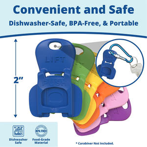 Abrelatas Manual Portátil Multifuncional Ecológico de Plástico Plano, Protector de Latas de Bebidas de Estilo Moderno, Tapa Antiderrames - Product Image 4