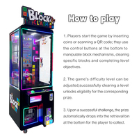Machine à Prix Interactive Commerciale Maker LED Attrayante, Jeu d'Arcade de Récompense par Blocs, Machine à Prix à Monnayeur pour FEC
