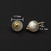 Boutons ronds en résine imitation jade de 10 mm, décorations perlées polies pour chemises, blouses et vestes de style Hanfu et Tang chinois