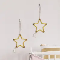 2020 venta al por mayor de belleza bebé creativo diseño decoración Macrame estrella Luna colgante de pared