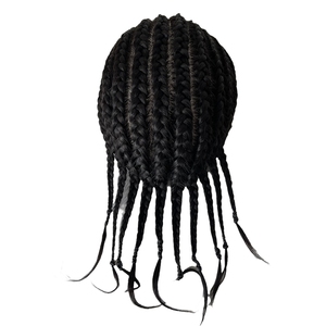 Sistemas de Cabello Humano Virgen Indio # Toupee de Seda con <span class=keywords><strong>Trenzas</strong></span> Estilo Cornrow en Color Negro 1B, Base de Seda 8x10 <span class=keywords><strong>para</strong></span> <span class=keywords><strong>Hombre</strong></span> - Product Image 2