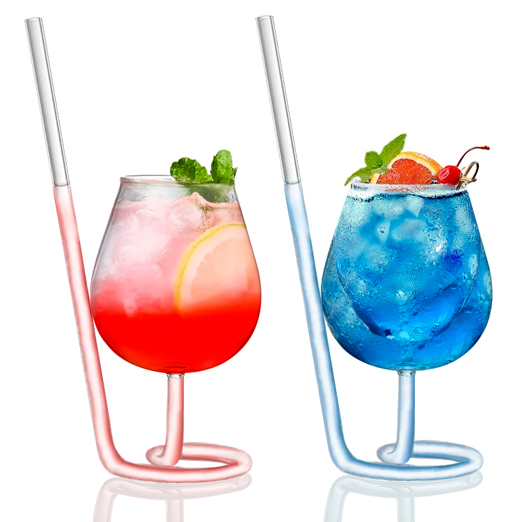 Tropical Exotic Tiki Cocktail Martini Glasses