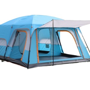 Nuova <span class=keywords><strong>Tenda</strong></span> Familiare Impermeabile per Campeggio all'Aperto, Grande <span class=keywords><strong>Tenda</strong></span> di Lusso <span class=keywords><strong>con</strong></span> Due Camere da Letto, Struttura per 3-5 Persone - Product Image 1