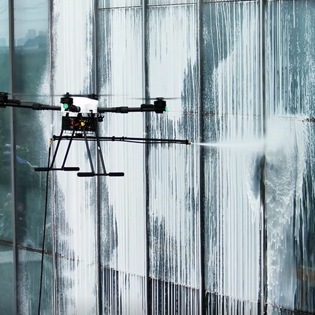 High Pressure 20MPa GLGW D15R Cleaning Machine Window Cleaning Drone 14S 41000mAh Battery 15L/Min 500-1000/h Roofs Panels