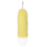 Pendentif et queue de renard en fausse fourrure extra-larges pour l'été, accessoire en fourrure écologique pour la décoration de sacs pour femmes et porte-clés de voiture