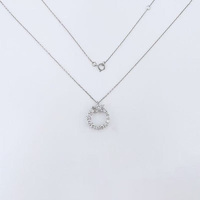 Collana con Pendente in Oro Bianco 18K con Diamante Coltivato in Laboratorio, Goccia Starlight, Elegante, Regolabile, Gioiello Raffinato da Donna, Charm Delicato