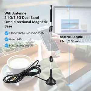 Factory Direct Sell Magnetic Sucker Base Antenna 4g 3M Adhesive 4G LTE GPS Magnetic Base Spring Antenna