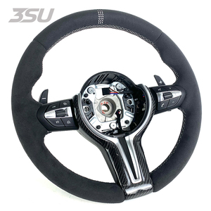 Volante de Cuero de Alta Calidad Compatible con <span class=keywords><strong>BMW</strong></span> Serie F F30 F82 F80 340i 440i, Modificación Interior del Automóvil para Mayor Comodidad, Gamuza - Product Image 2