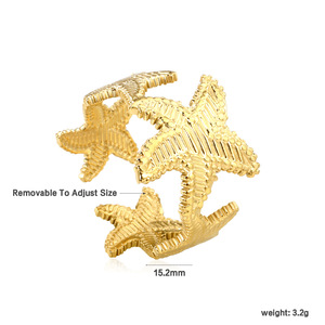 Fashion <b>Rings</b> Gold Tone Butterfly Flower Open Design For Women Gift Jewelry - Product Image 5
