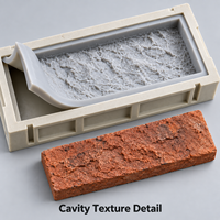 Coque en résine Tietuo + noyau en élastomère, moule à effet brique en PU C257-G1, construction en résine depuis 2015, échantillon rapide