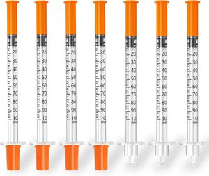 Seringue à insuline stérile 1 ml 0,5 ml pour usage vétérinaire 27G 29G 30G 31G 32G - Product Image 1