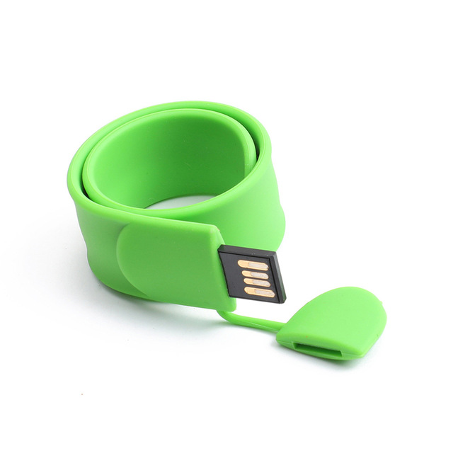 GAI-001 Promotional Fashion Wrist Band Usb Flash Drive Bulk 16gb Silicone Slap Band Bracelet Usb Stick 3.0