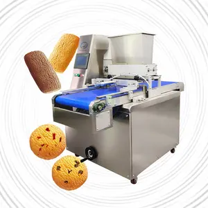 Double Color Automatic Multidrop Cookie Deposit Cutter Bend Electric Biscuit Maker Machine